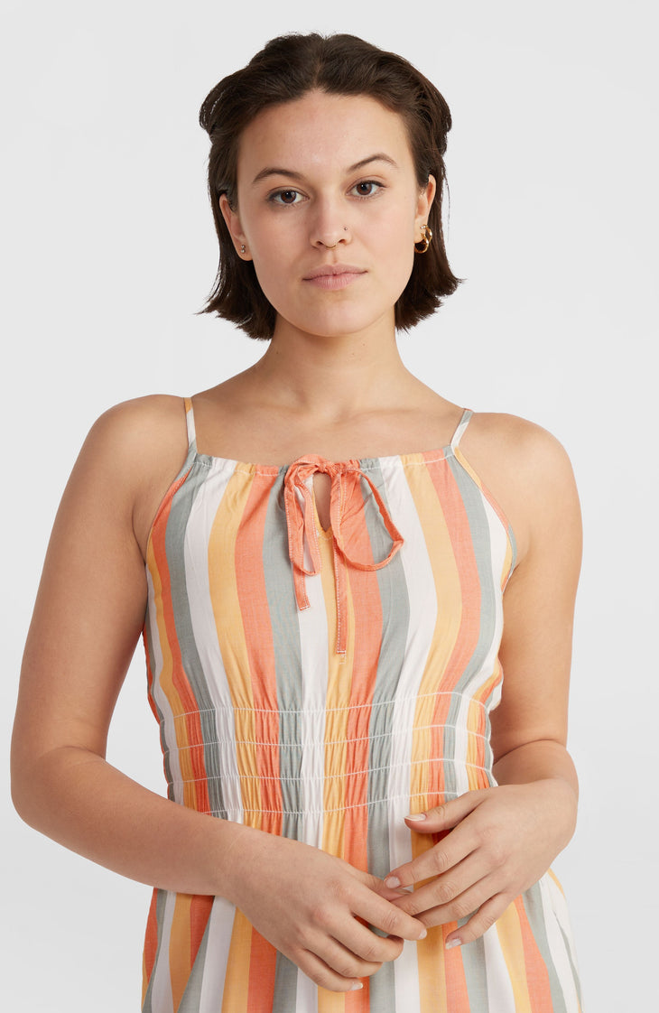 Quorra Maxi Dress | Orange Multistripe