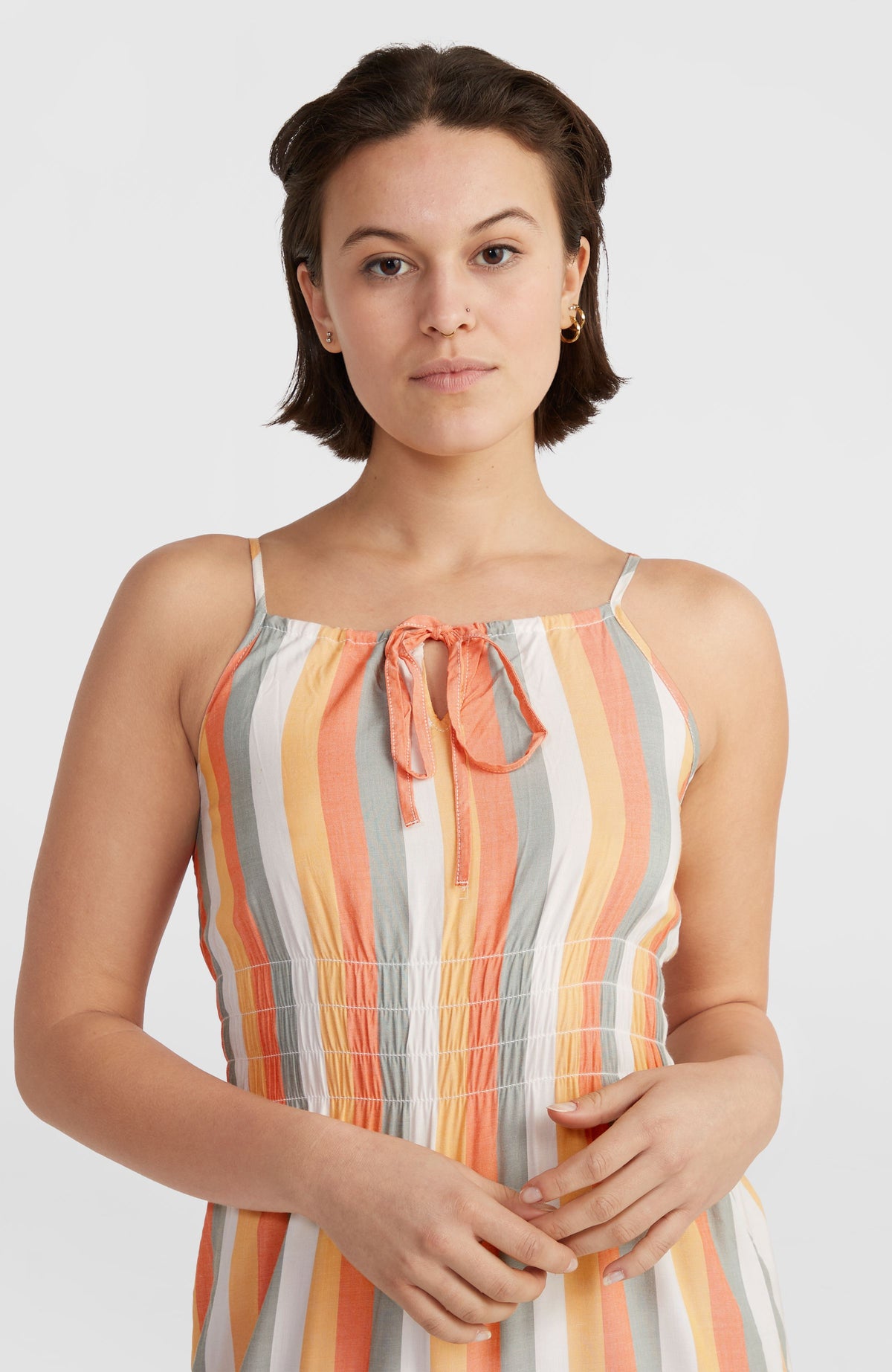 Quorra Maxi Dress | Orange Multistripe