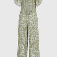 Kesia Jumpsuit | Green Textured Jungle