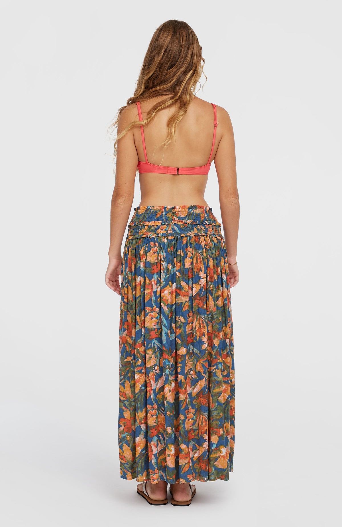 Devyn Maxi Skirt | Blue Painted Tropics