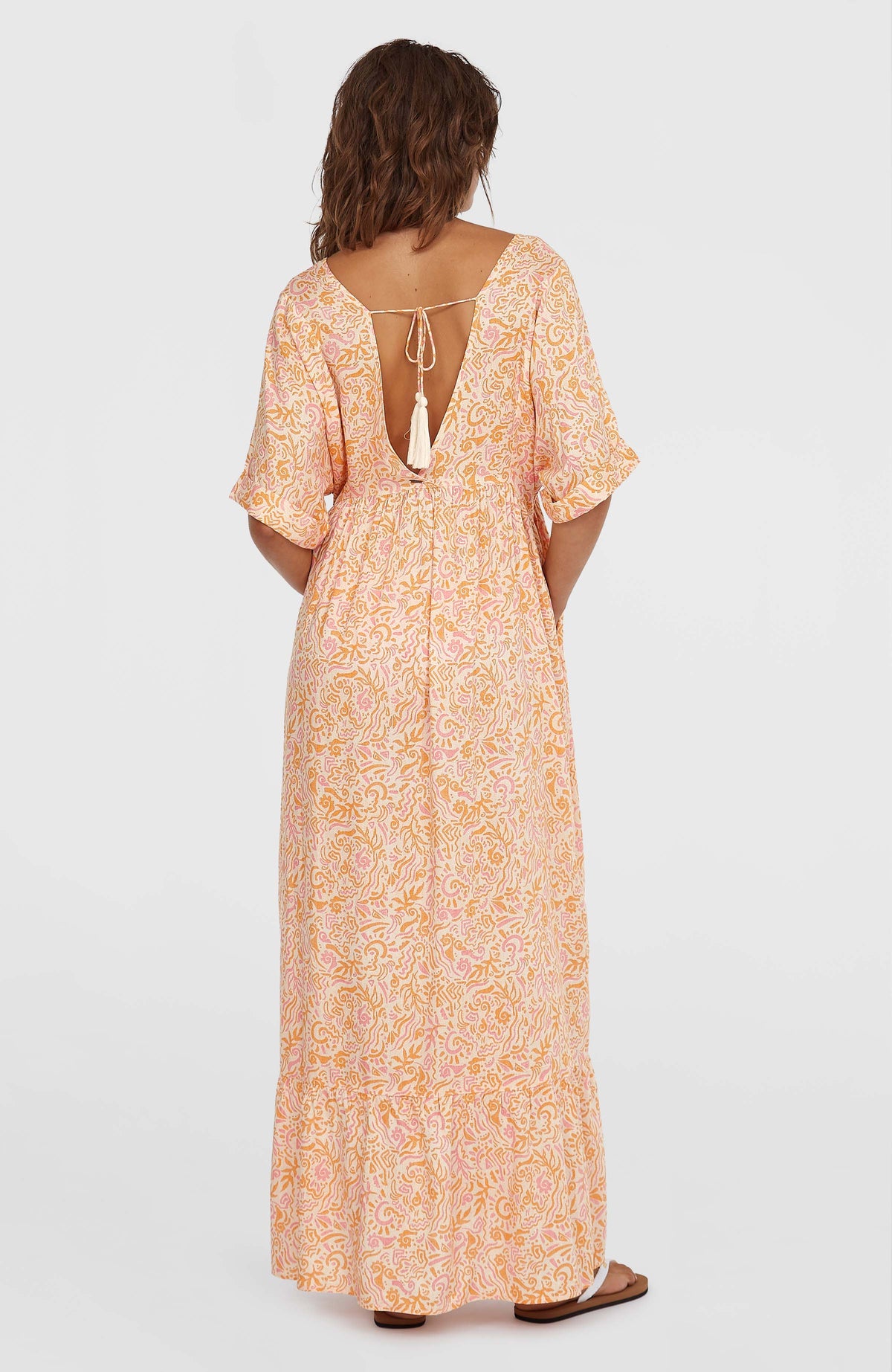 Women of the Wave Maxi Dress | White Abstract Wave