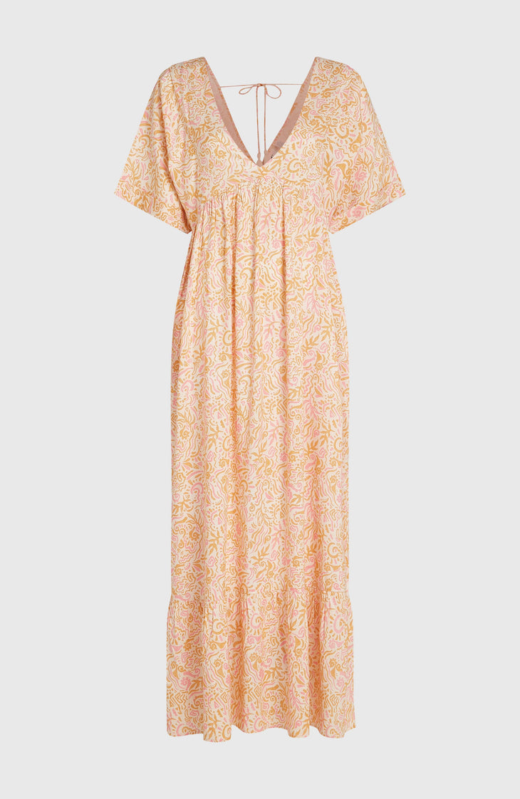 Women of the Wave Maxi Dress | White Abstract Wave