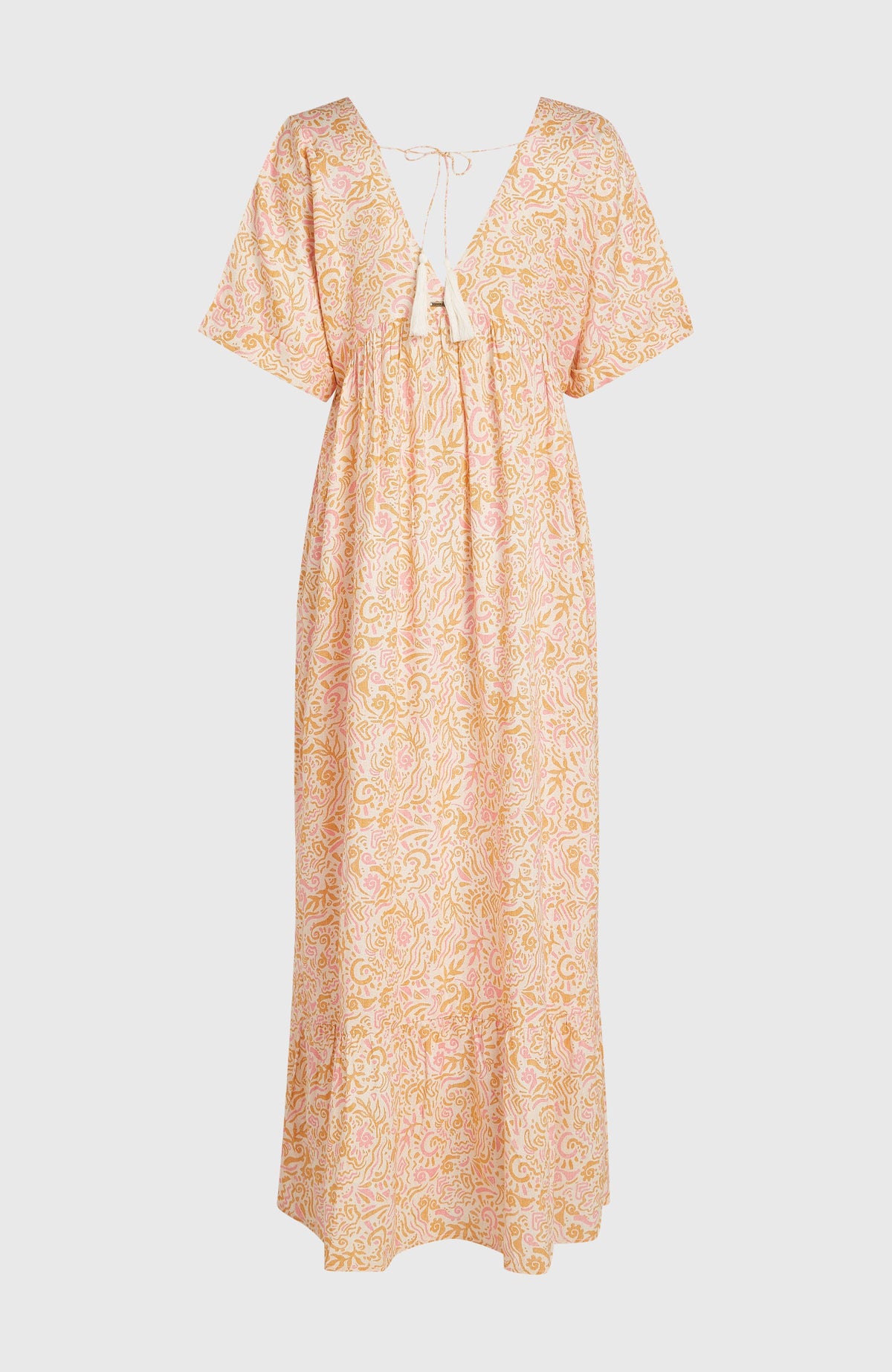 Women of the Wave Maxi Dress | White Abstract Wave