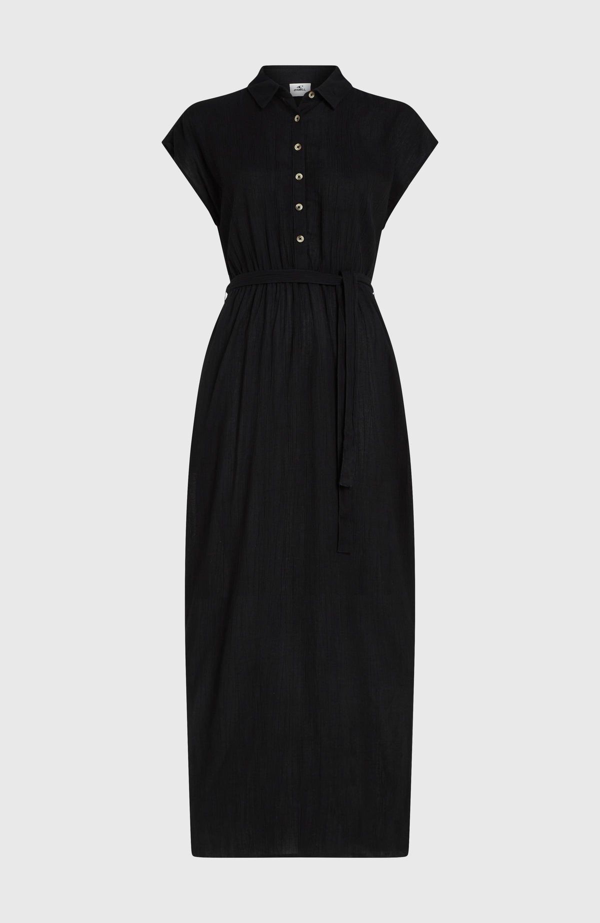 Lori Maxi Shirt Dress | Black Out
