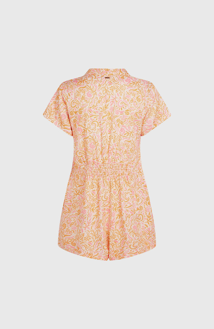 Women of the Wave Romper | White Abstract Wave