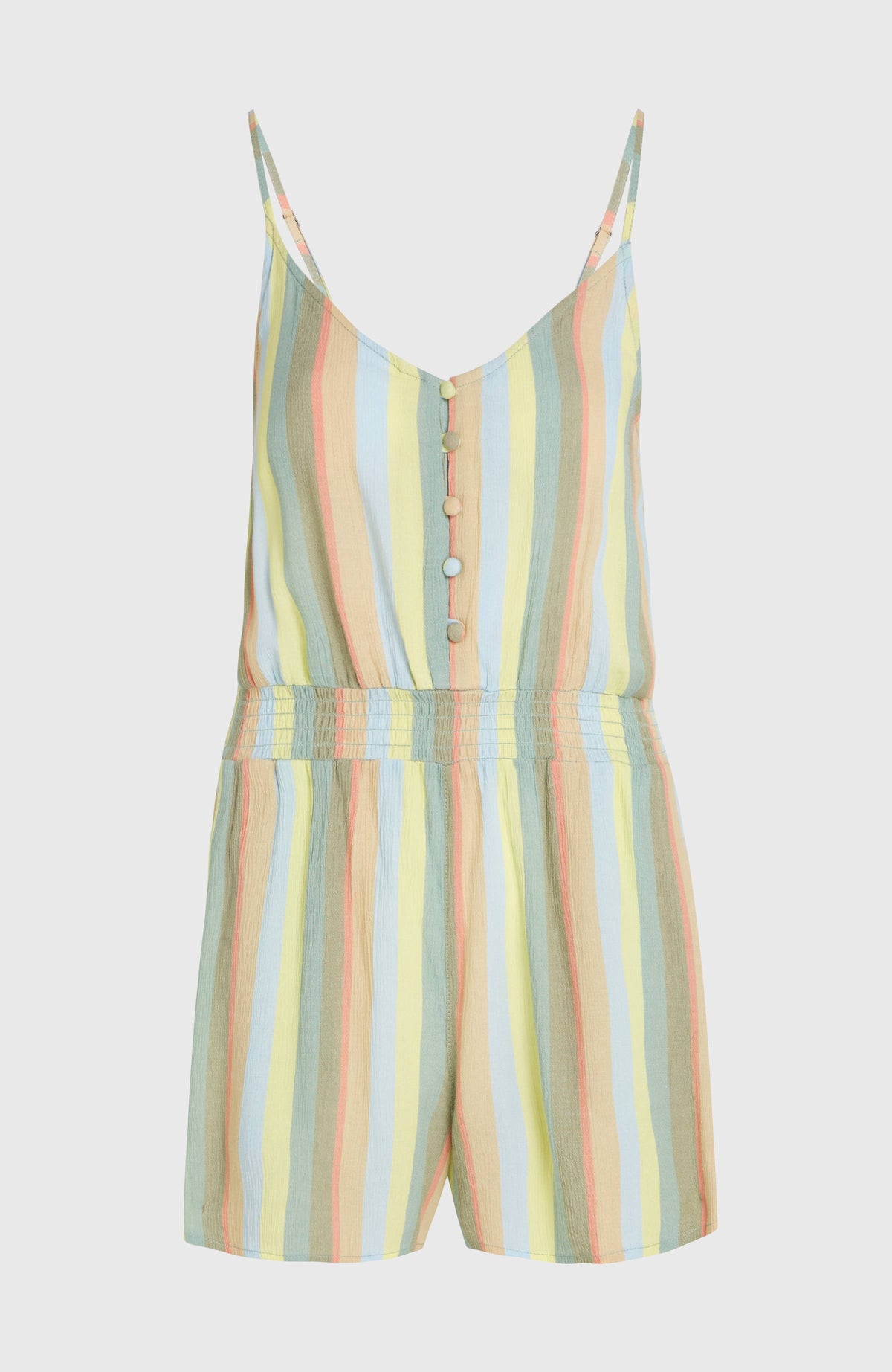 Thin Strap Buttoned Romper | Multi Must Haves Stripe