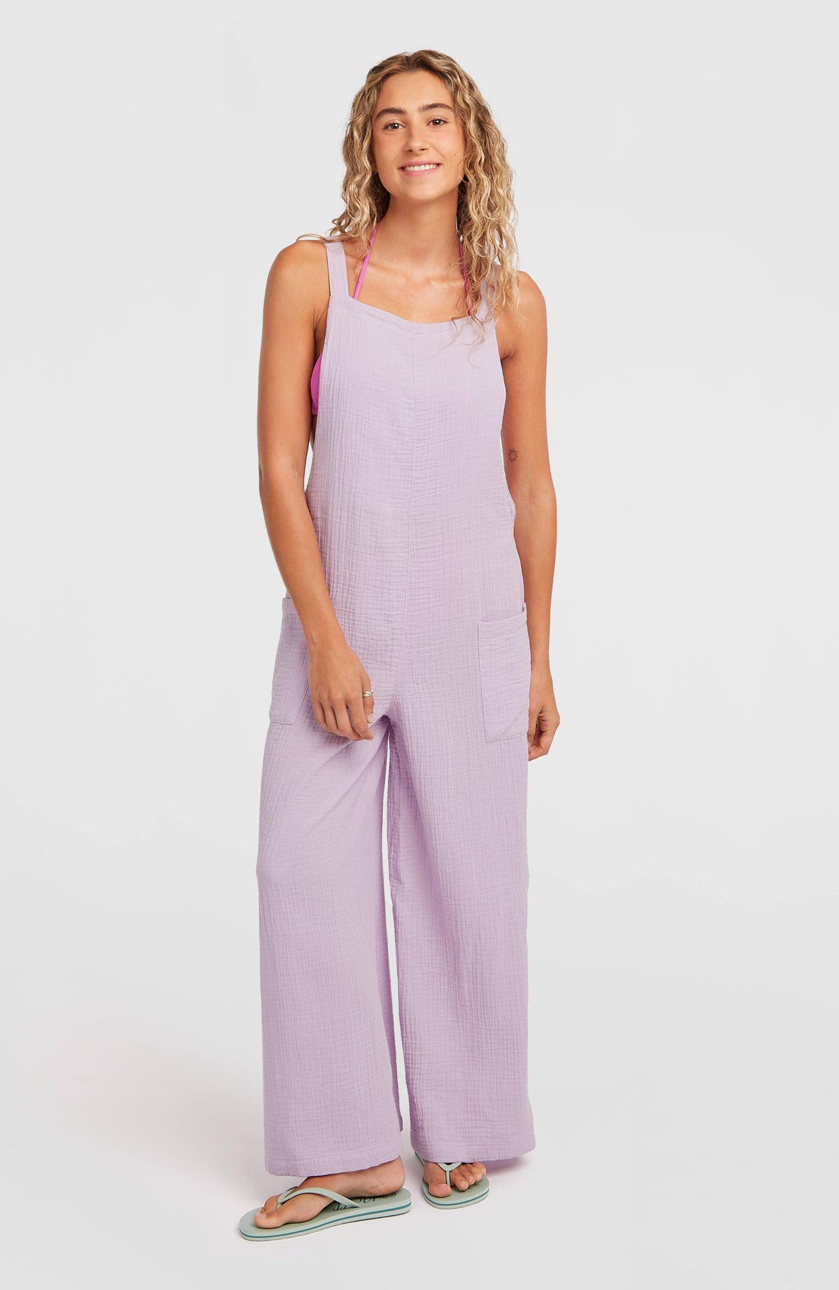 Brenda Structured Dungaree | Pale Lavender