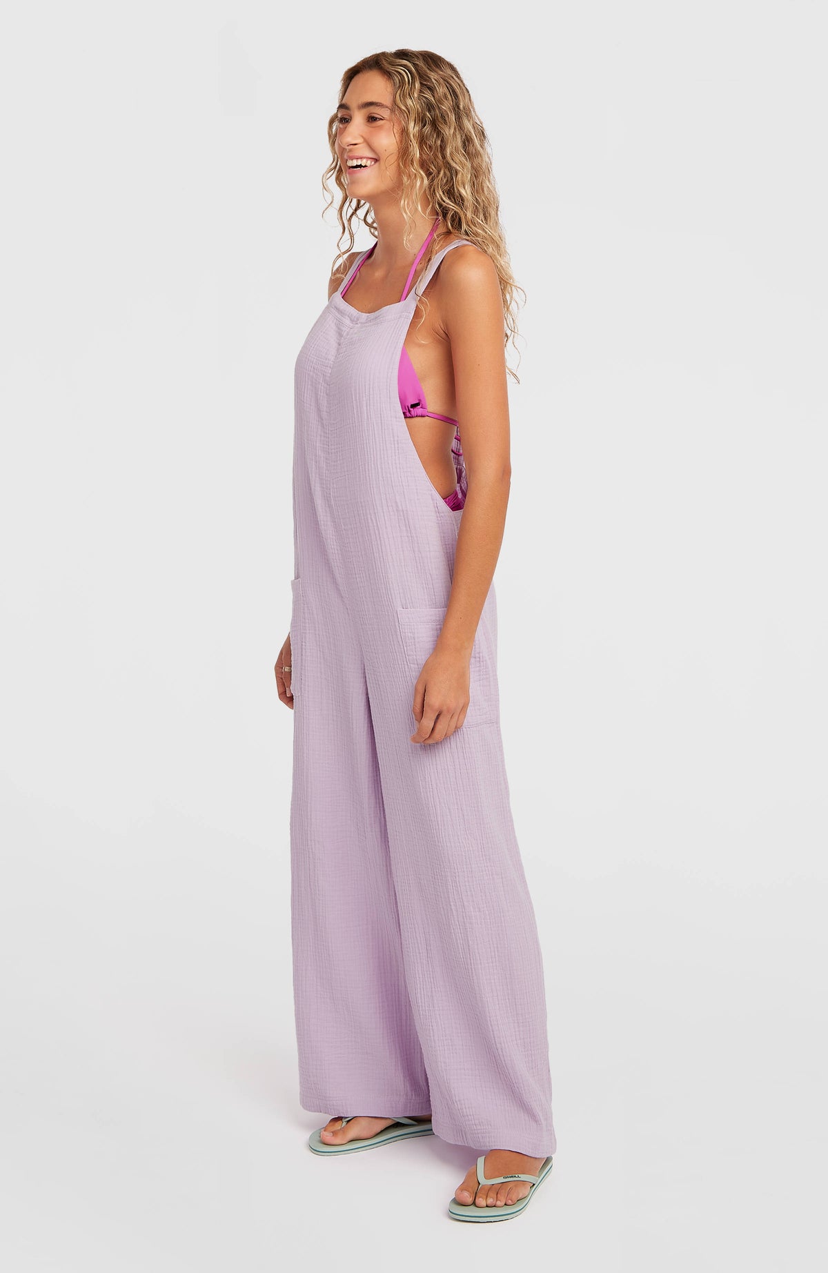 Brenda Structured Dungaree | Pale Lavender