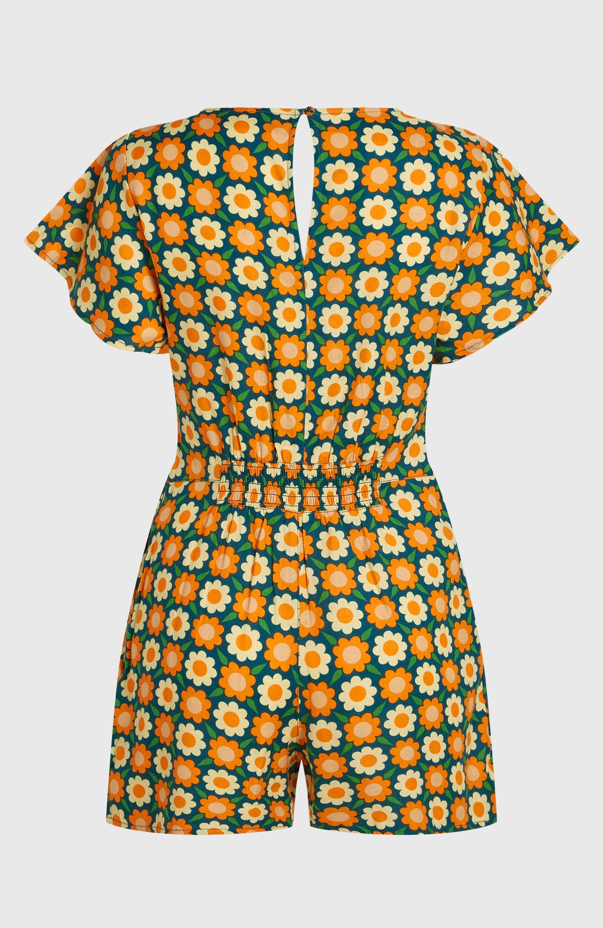 O'Riginals Playsuit | Green Retro Flower