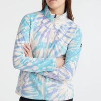 Clime Printed Full-Zip Fleece | Pink Tie Dye