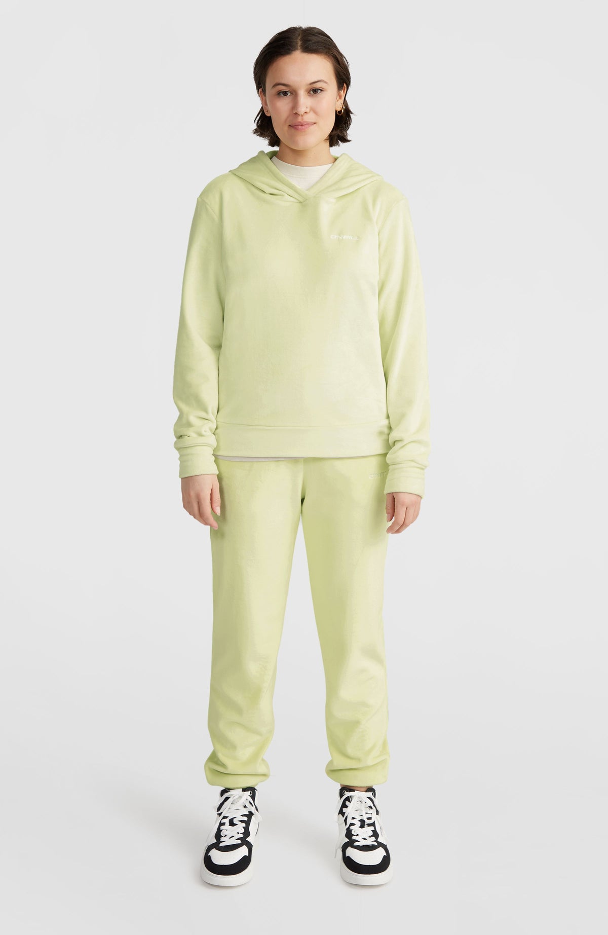 Velour Hoodie Fleece | Lime Wash