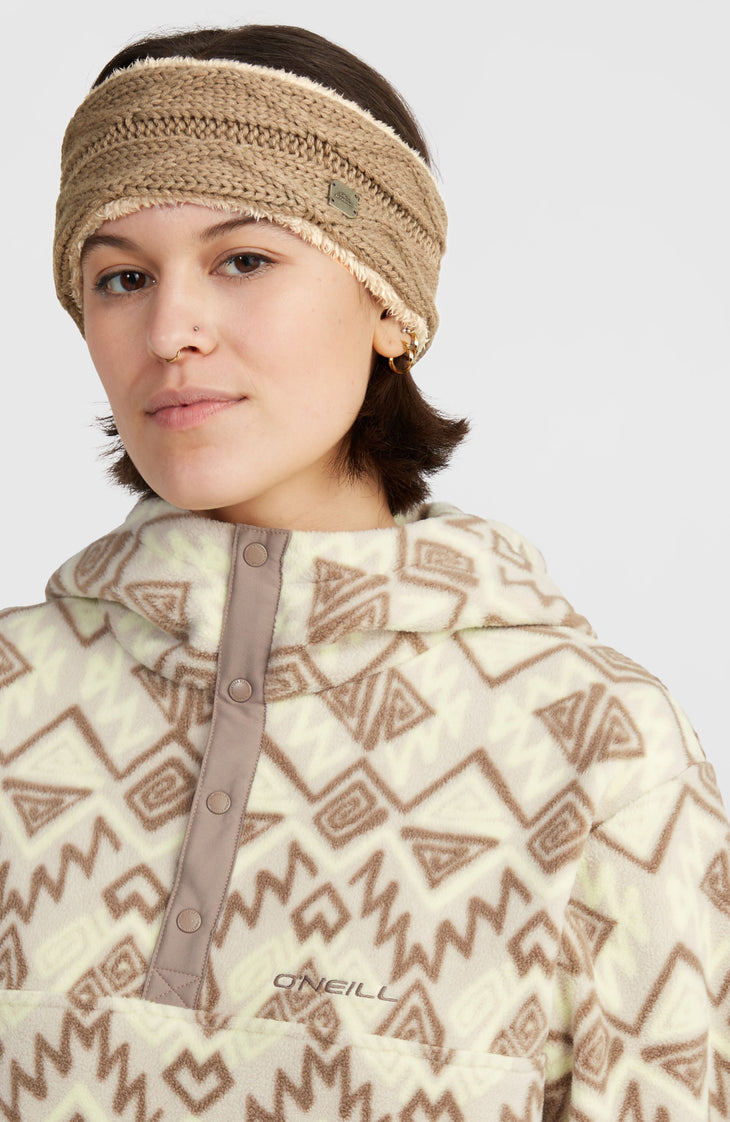 Superfleece Half-Zip Hoodie | Grey Retro Ikat