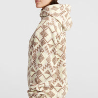 Superfleece Half-Zip Hoodie | Grey Retro Ikat