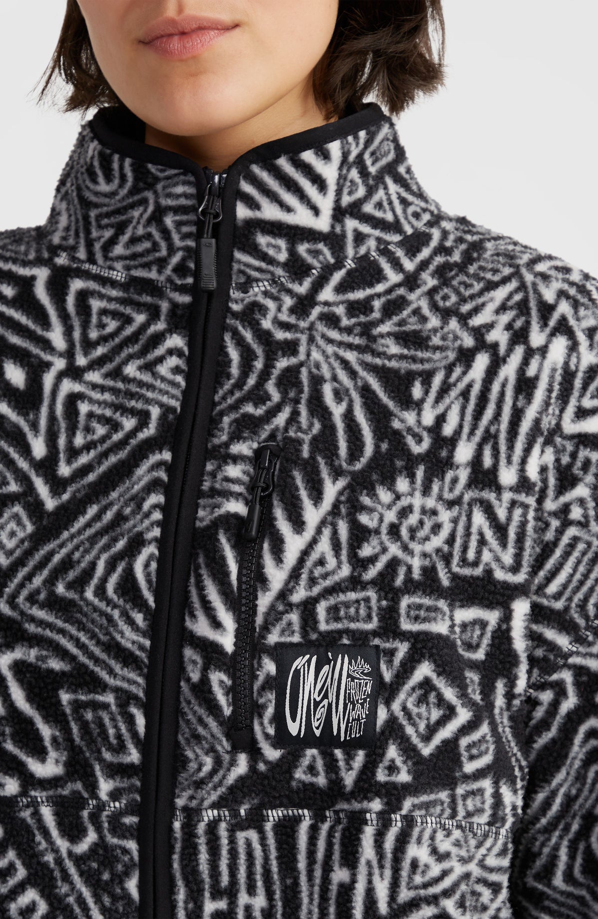 Surf Heroes High-Pile Fleece | White/Black Sketcheritage