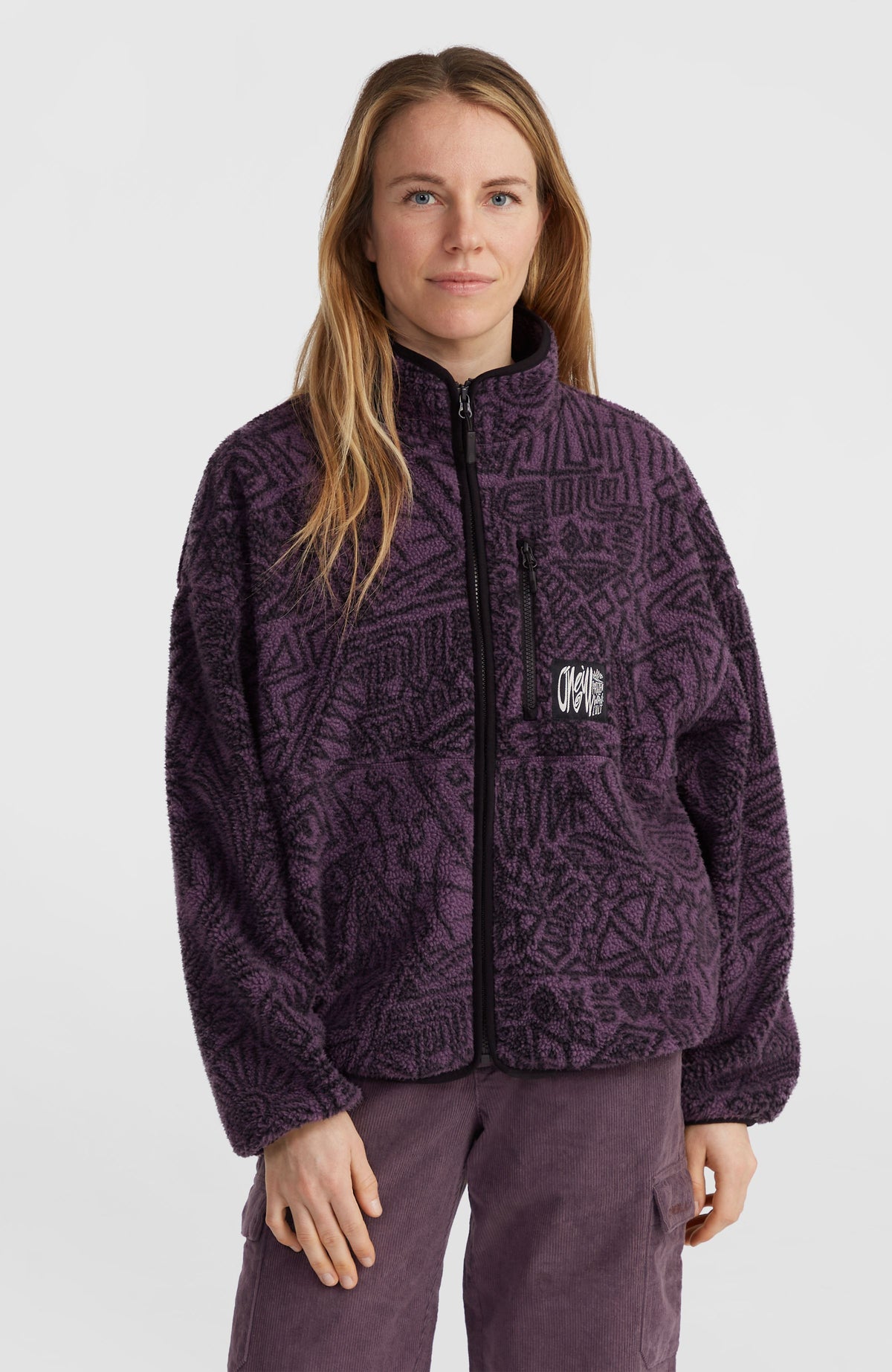 Surf Heroes High-Pile Fleece | Black/Purple Sketcheritage