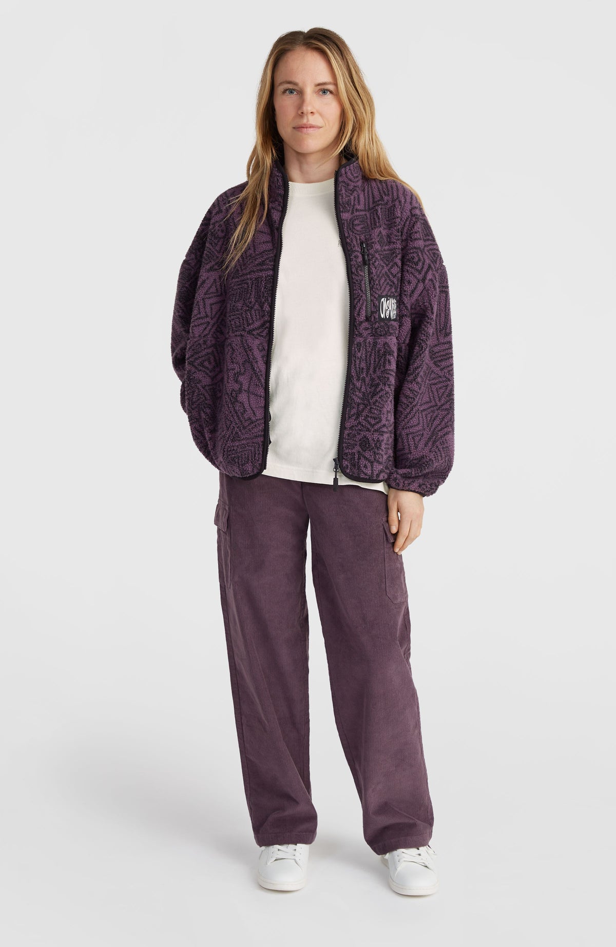 Surf Heroes High-Pile Fleece | Black/Purple Sketcheritage