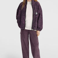 Surf Heroes High-Pile Fleece | Black/Purple Sketcheritage