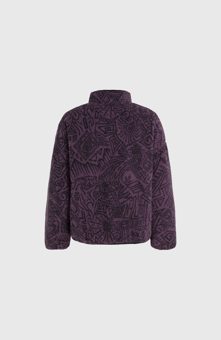 Surf Heroes High-Pile Fleece | Black/Purple Sketcheritage