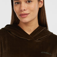 FWC'Cruz Velour Hoodie | Coffee Bean
