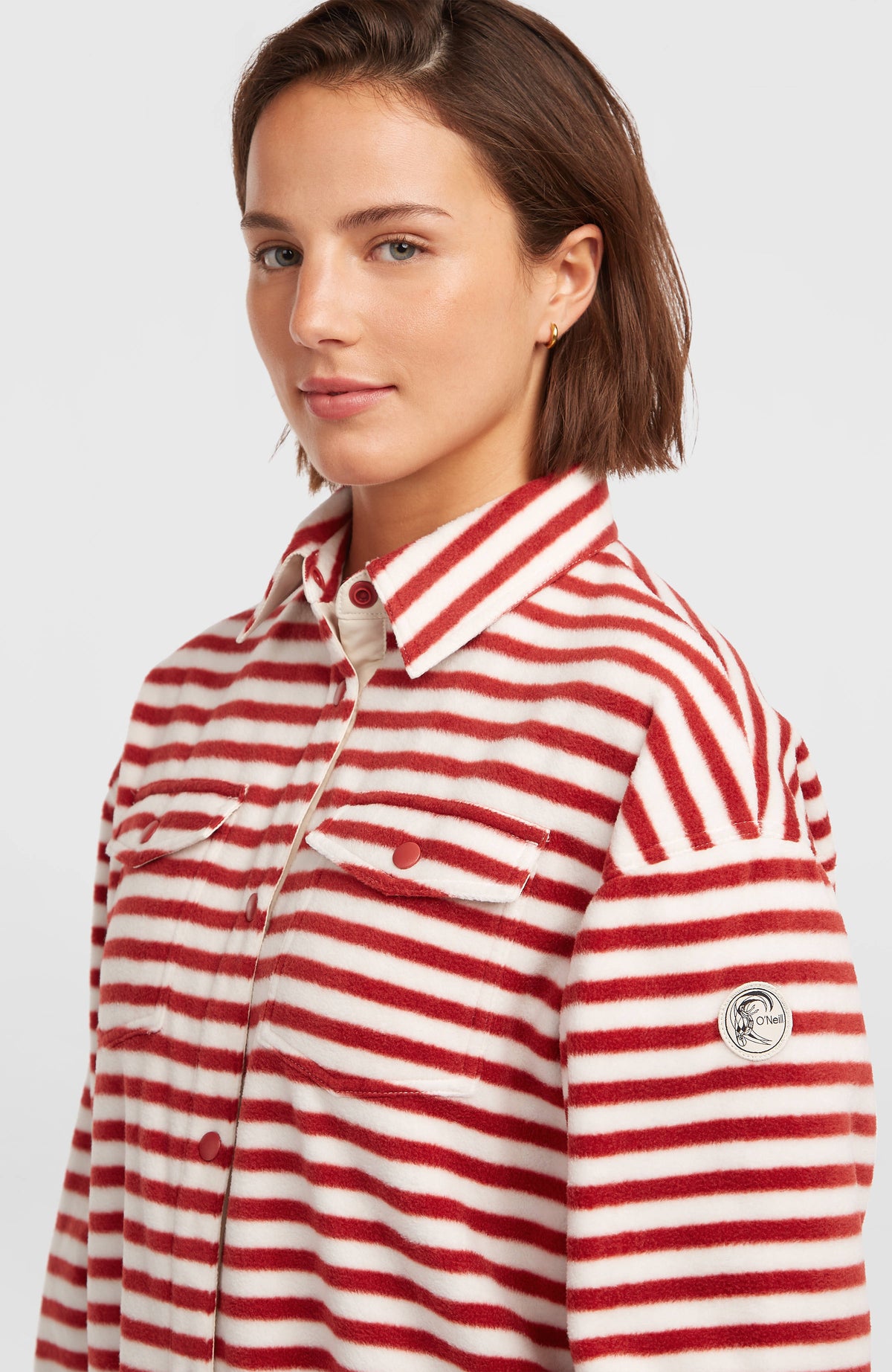 O'Riginals Superfleece Shirt | White/Red Originals Stripe