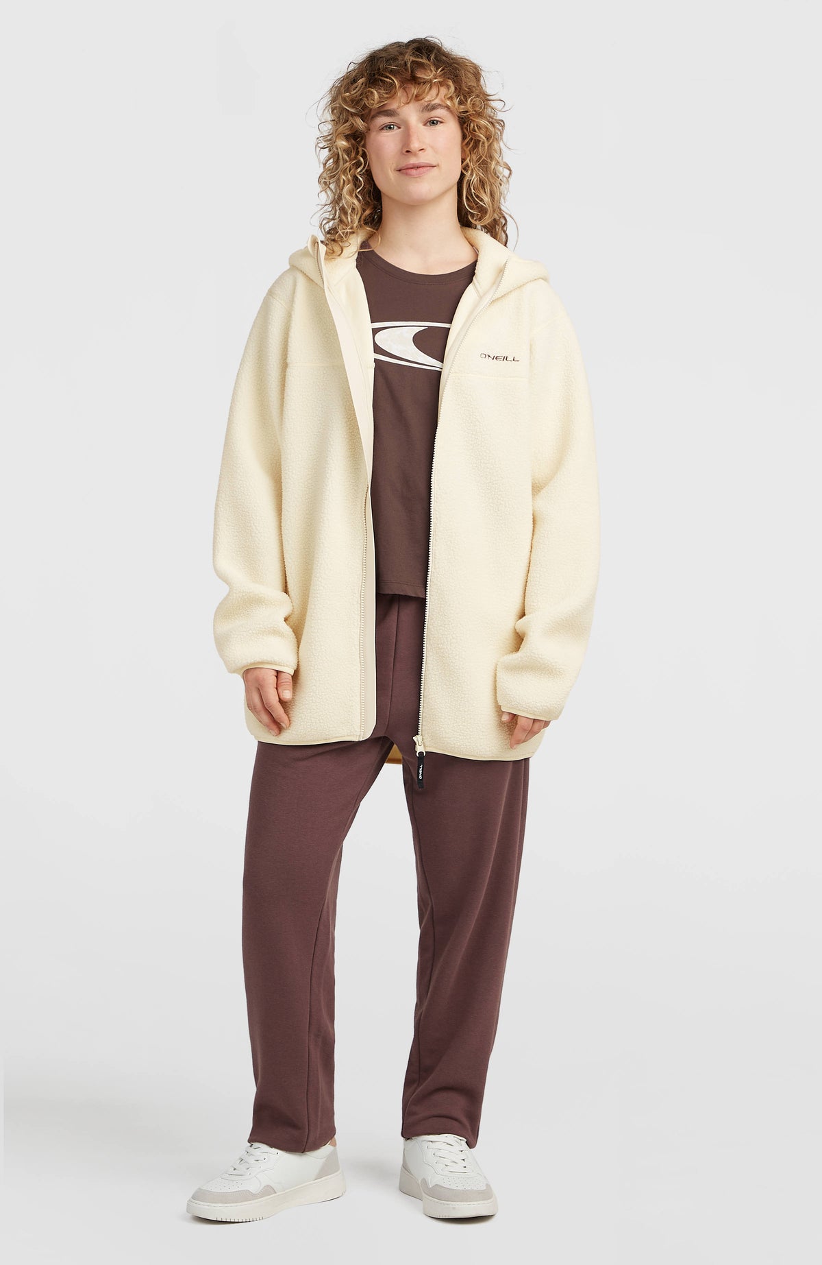 Must-Have Long Full-Zip High-Pile Fleece | Linen White