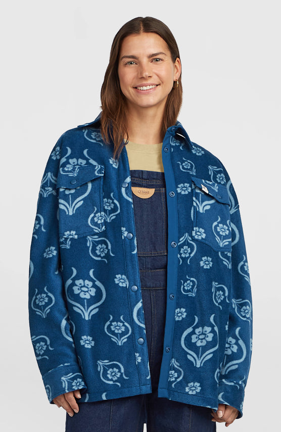 O'Riginals Superfleece Shirt | Blue Artdeco Floral