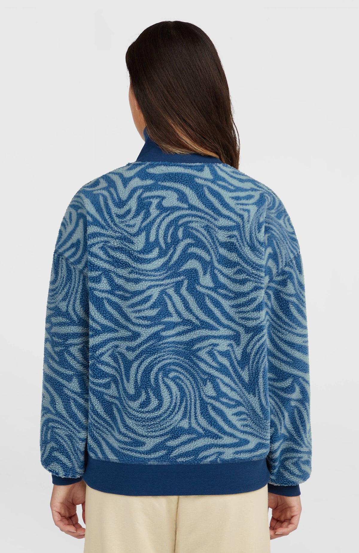 Must-Have Half-Zip Fleece | Blue Swirl Zebra