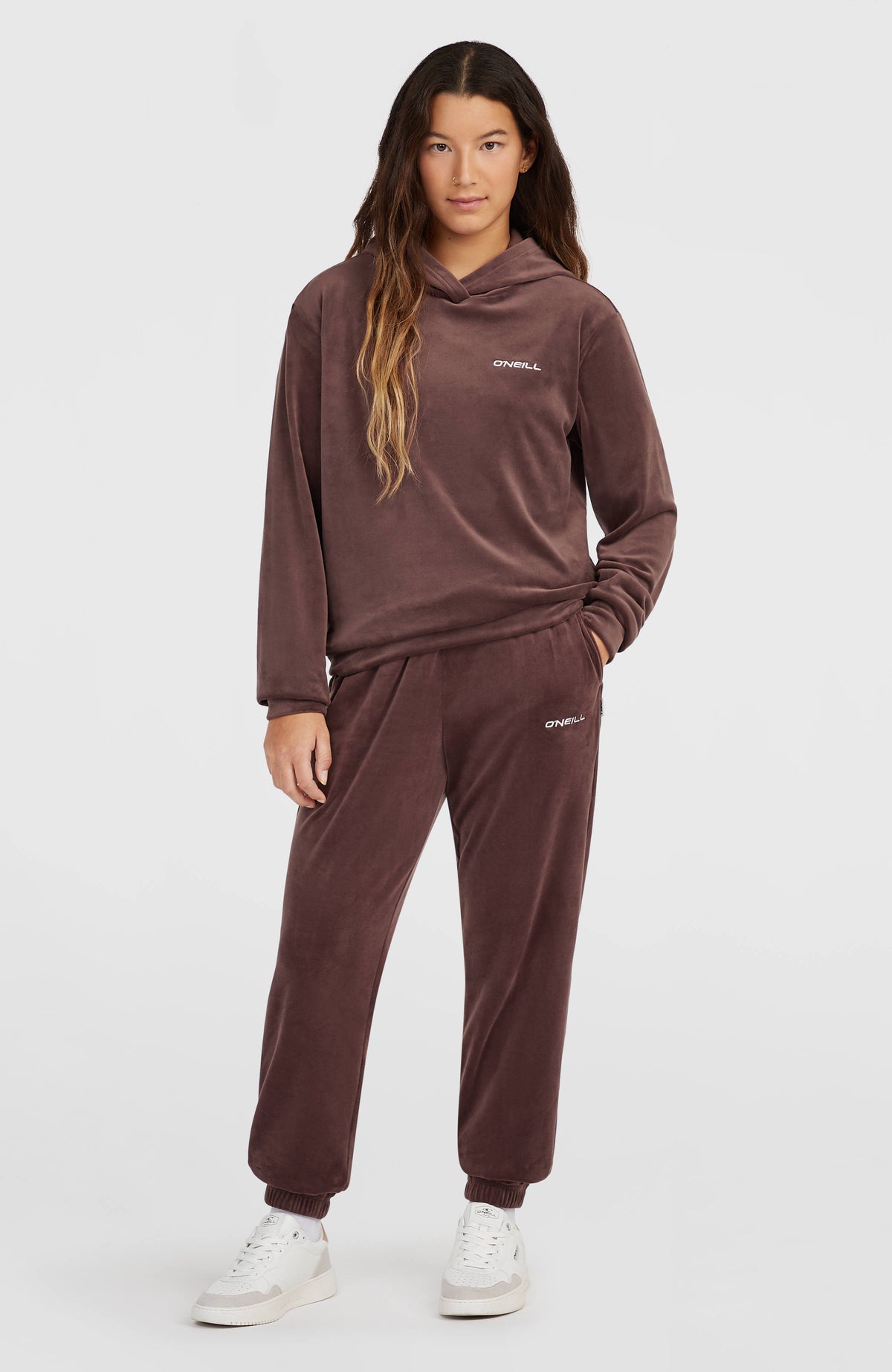 FWC'Cruz Velour Hoodie | Purple Gray