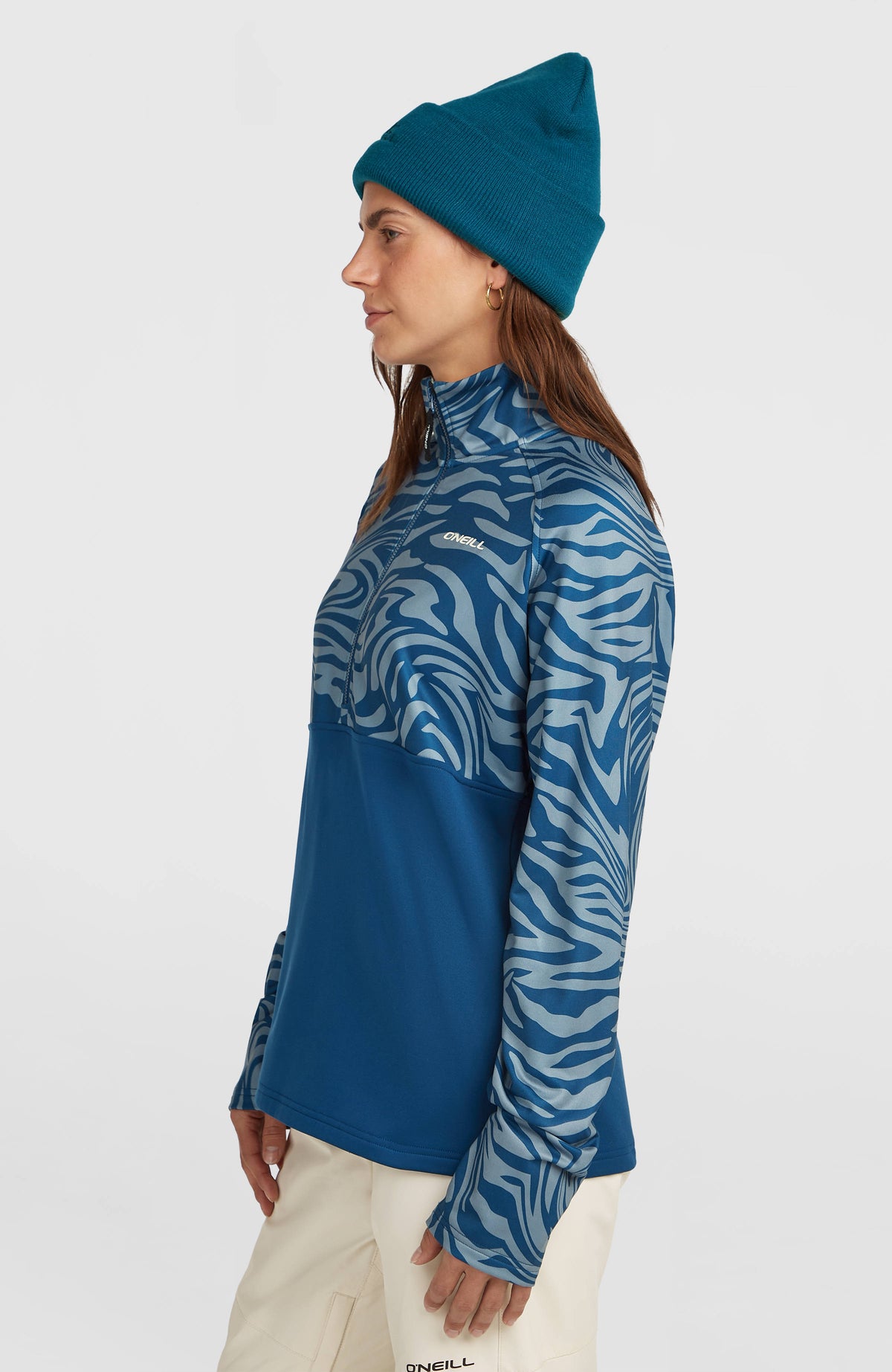 FWC'Cruz Printed Half-Zip Fleece | Blue Swirl Zebra