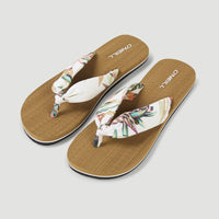 Ditsy Sun Bloom™ Sandals | White Tropical Flower