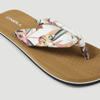 Ditsy Sun Bloom™ Sandals | White Tropical Flower