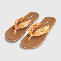 Ditsy Sun  Sandals | Orange Abstract Wave