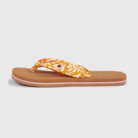 Ditsy Sun  Sandals | Orange Abstract Wave