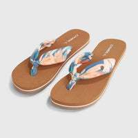 Ditsy Sun  Sandals | Blue Painted Tropics