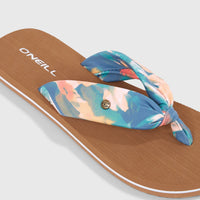 Ditsy Sun  Sandals | Blue Painted Tropics