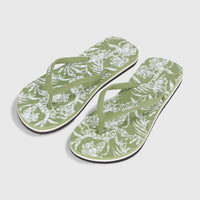 Profile Graphic Sandals | Green Textured Jungle