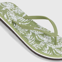 Profile Graphic Sandals | Green Textured Jungle