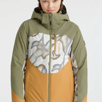 Carbonite Snow Jacket | Deep Lichen Green Colour Block