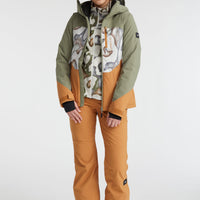 Carbonite Snow Jacket | Deep Lichen Green Colour Block