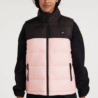 O'Riginals Puffer Vest | Peach Whip Colour Block