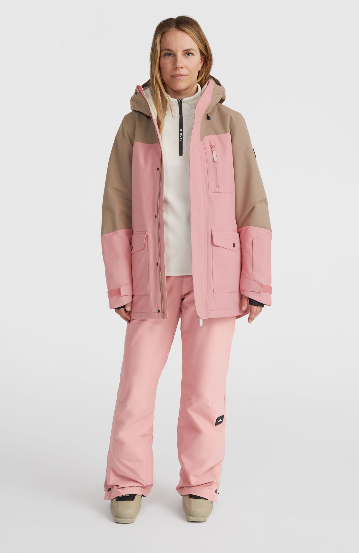 Utility Hybrid Snow Jacket | Genuine Pink Colour Block