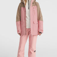 Utility Hybrid Snow Jacket | Genuine Pink Colour Block