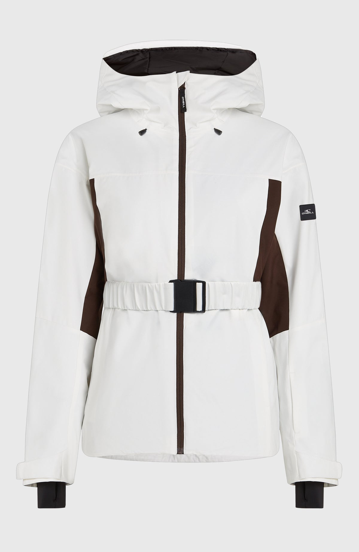 FWC'Cruz Hybrid Belted Snow Jacket | Snow White Colour Block