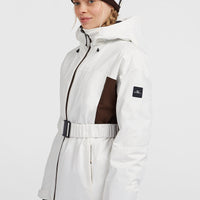 FWC'Cruz Hybrid Belted Snow Jacket | Snow White Colour Block