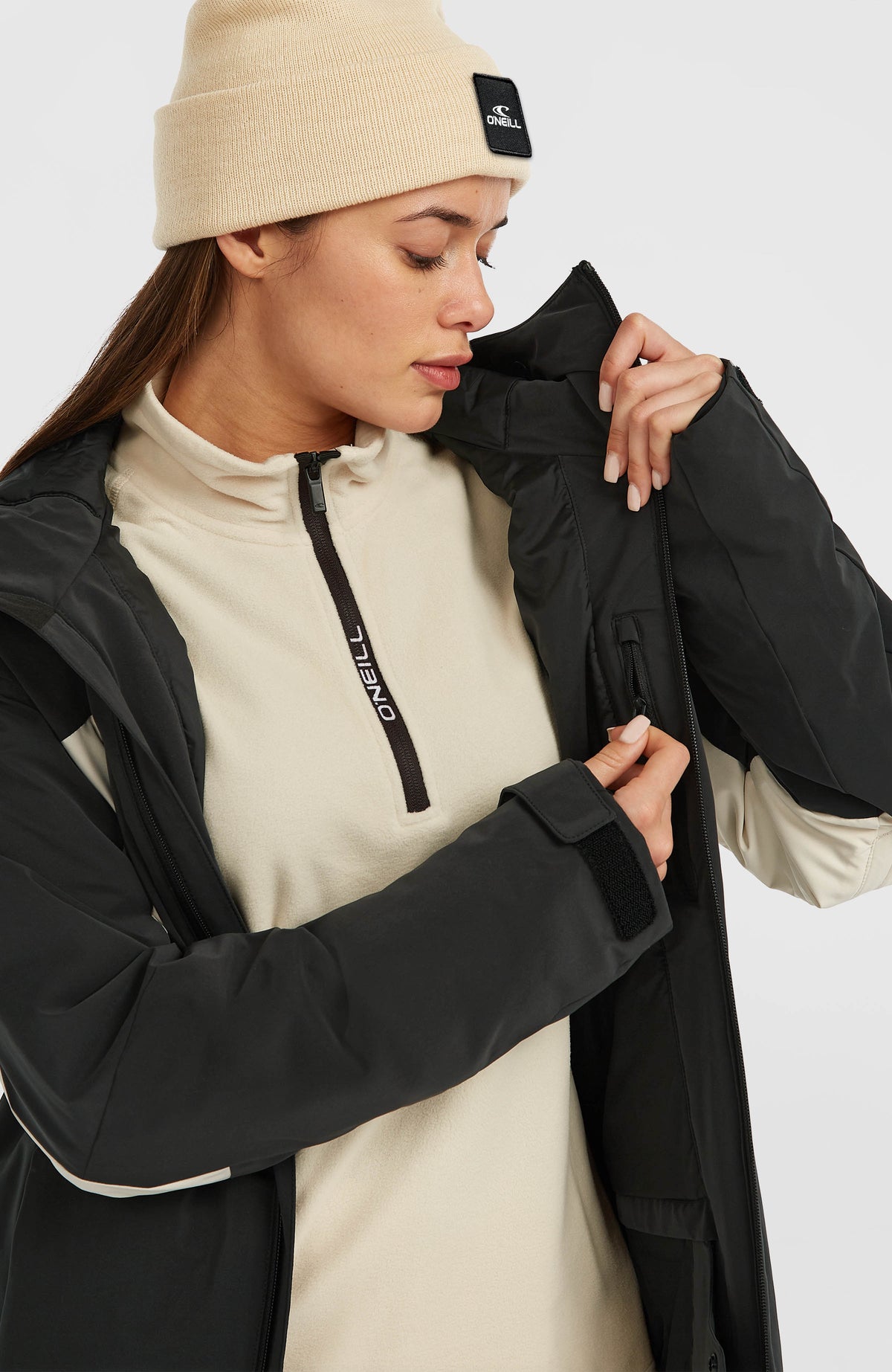FWC'Cruz Hybrid Belted Snow Jacket | Black Out Colour Block