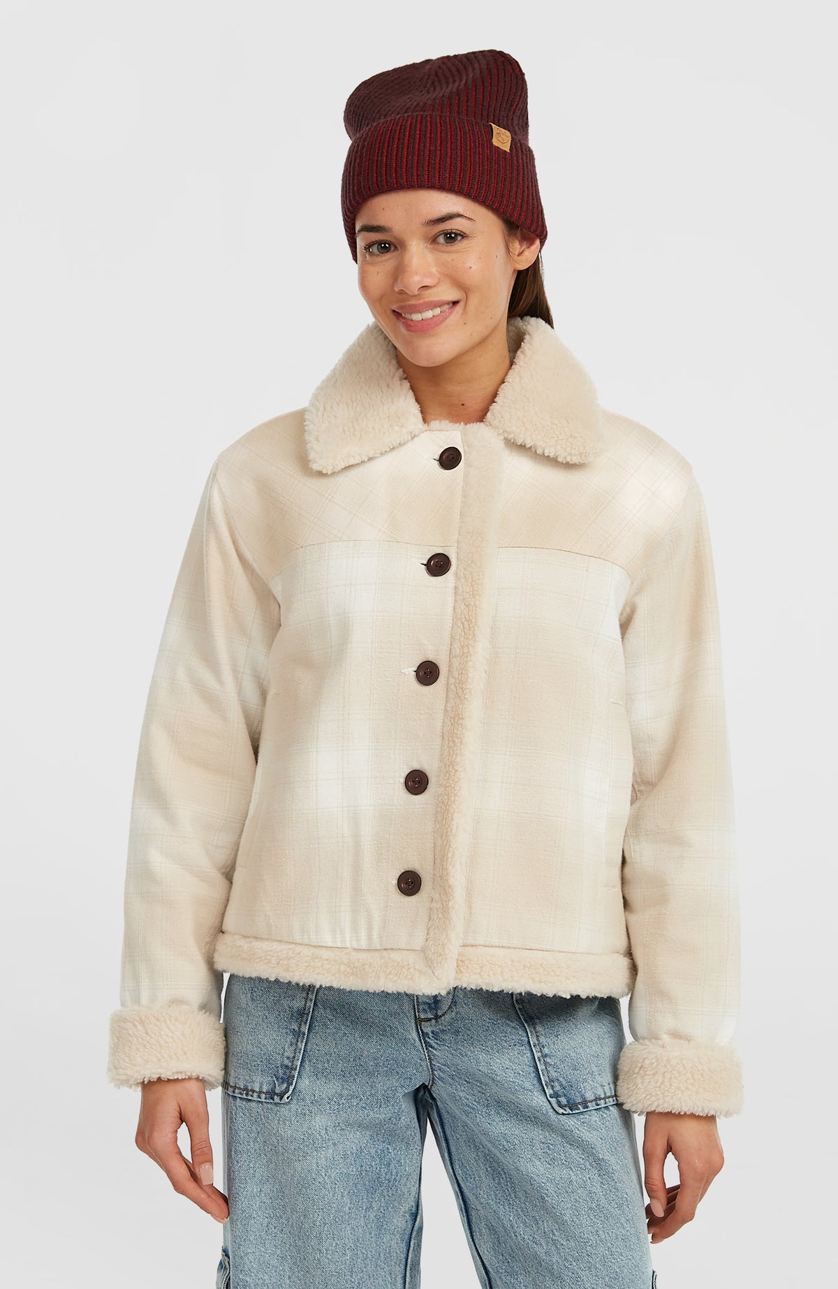 O'Riginals Fleece-Lined Jacket | Beige Check