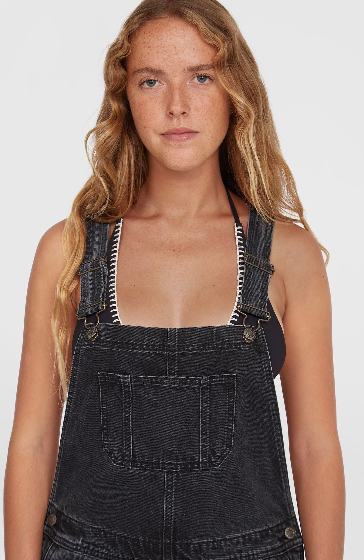 Essentials Twill Dungaree | Black Out