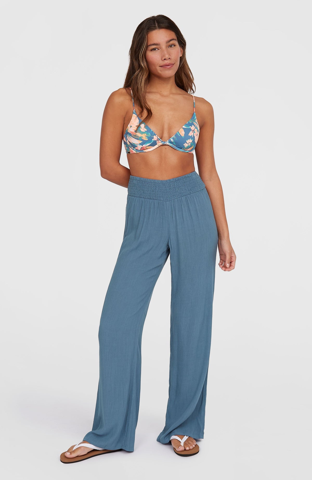 Johnny Smocked Waist Pants | Copen Blue