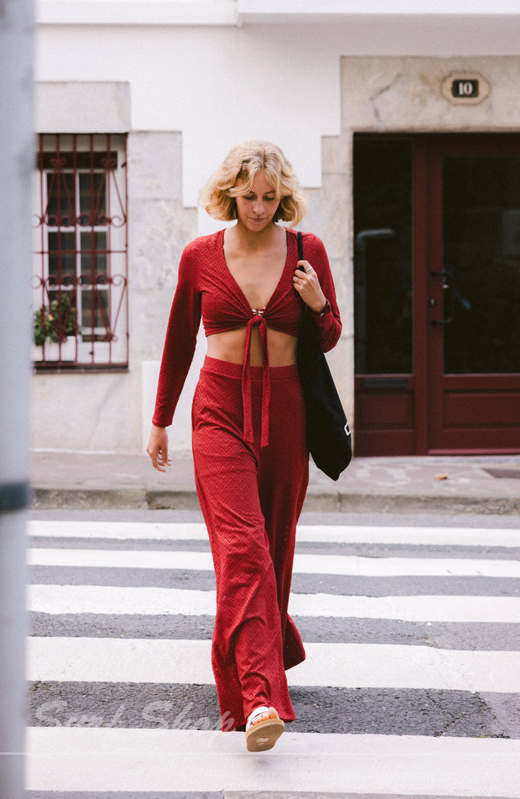 O'Riginals Wide-Leg Pants | Midnight Poppy