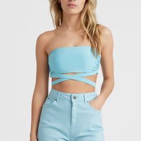 Dive High-Waist Twill Shorts | Blue Topaz